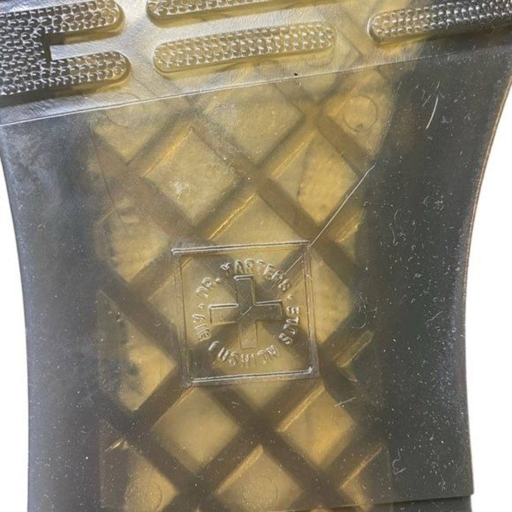 Dr. Martens Air Wair CombatBoots Bouncing Soles Zipper Black Womens 7 New - Picture 10 of 12